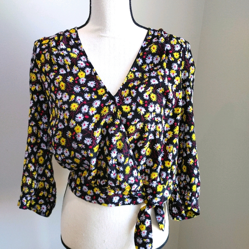 Madewell Wrap Crop-Top Floral